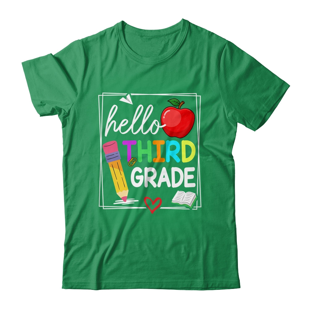 Hello Third Grade Team 3rd Grade Back To School Teacher Kids Shirt & Hoodie | teecentury