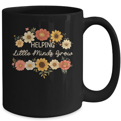 Helping Little Minds Grow Teacher Wildflower Back To School Mug | teecentury