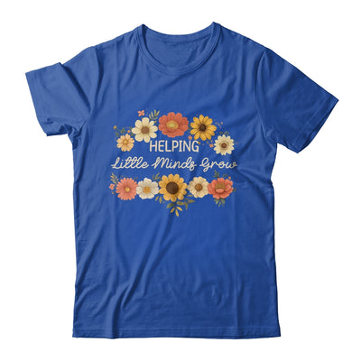 Helping Little Minds Grow Teacher Wildflower Back To School Shirt & Hoodie | teecentury