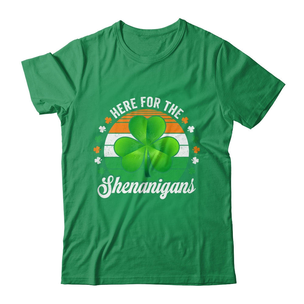 Here For The Shenanigans St Patricks Day Funny Men Women Shirt & Hoodie | teecentury