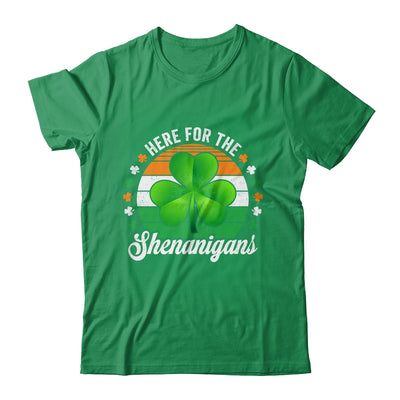 Here For The Shenanigans St Patricks Day Funny Men Women Shirt & Hoodie | teecentury