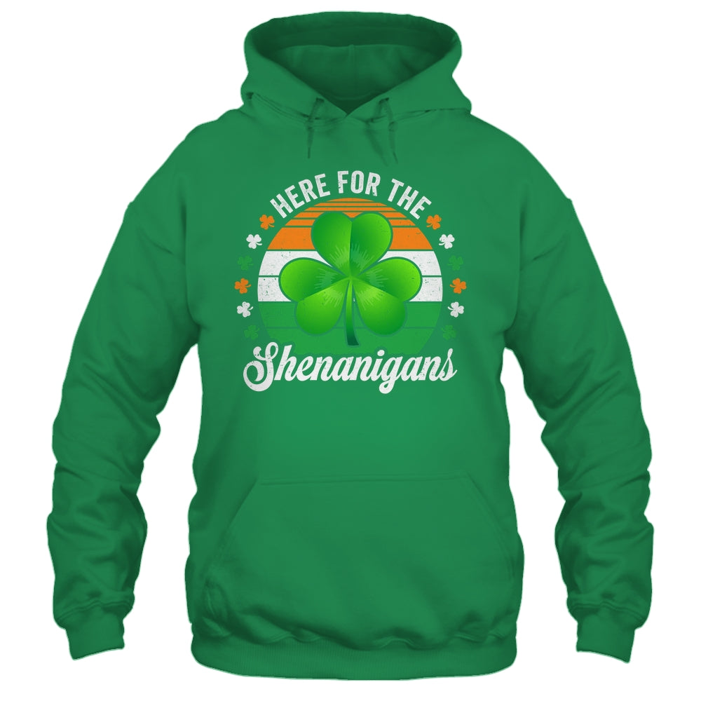 Here For The Shenanigans St Patricks Day Funny Men Women Shirt & Hoodie | teecentury