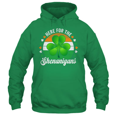 Here For The Shenanigans St Patricks Day Funny Men Women Shirt & Hoodie | teecentury