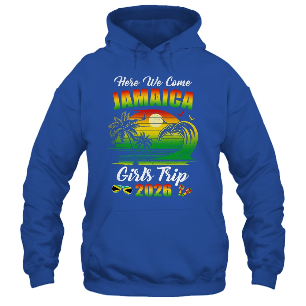 Here We Come 2026 Jamaica Girls Trip Summer Vacation Funny Shirt & Tank Top | teecentury