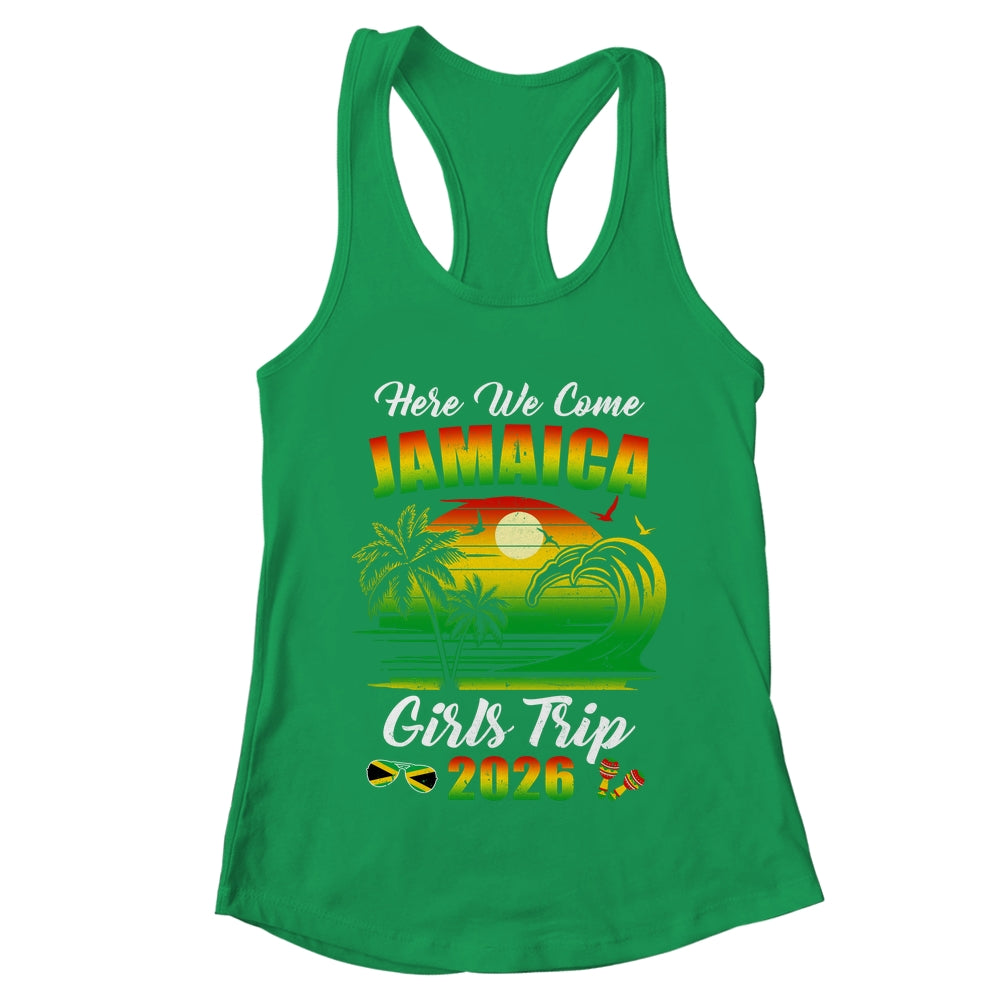Here We Come 2026 Jamaica Girls Trip Summer Vacation Funny Shirt & Tank Top | teecentury