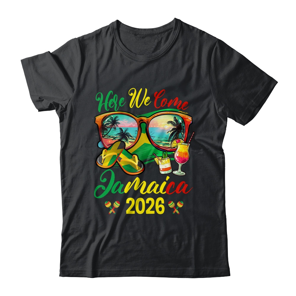 Here We Come Jamaica 2026 Family Vacation Matching Group Shirt & Tank Top | teecentury
