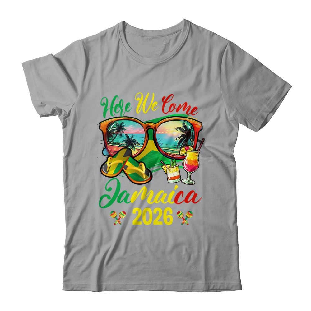 Here We Come Jamaica 2026 Family Vacation Matching Group Shirt & Tank Top | teecentury