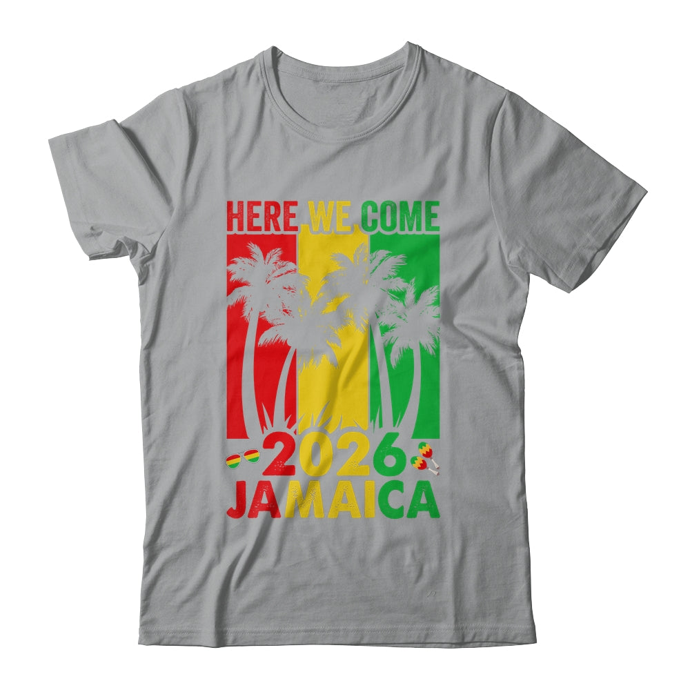 Here We Come Matching Family Vacation Trip Jamaica 2026 Shirt & Tank Top | teecentury