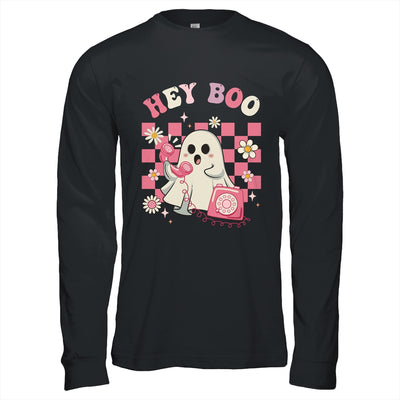 Hey Boo Groovy Cute Ghost Funny Halloween Womens Kids Shirt & Hoodie | teecentury