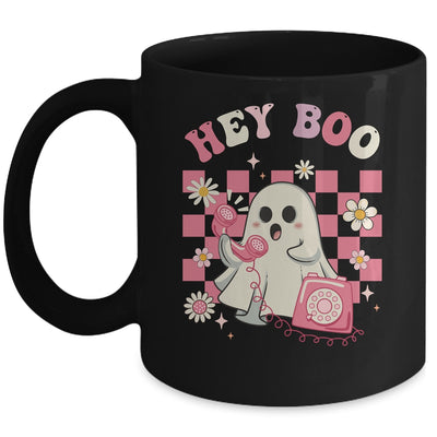 Hey Boo Groovy Cute Ghost Funny Halloween Womens Kids Mug | teecentury