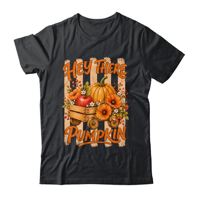 Hey There Pumpkin Striped Fall Autumn Retro Thanksgiving Shirt & Hoodie | teecentury