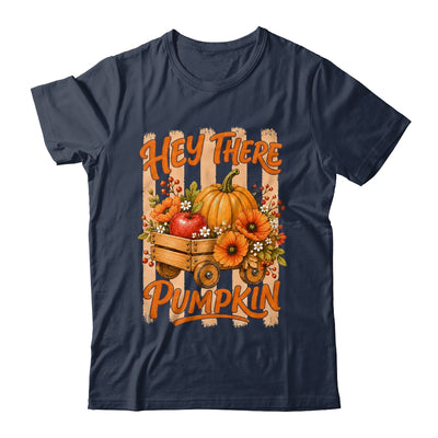 Hey There Pumpkin Striped Fall Autumn Retro Thanksgiving Shirt & Hoodie | teecentury