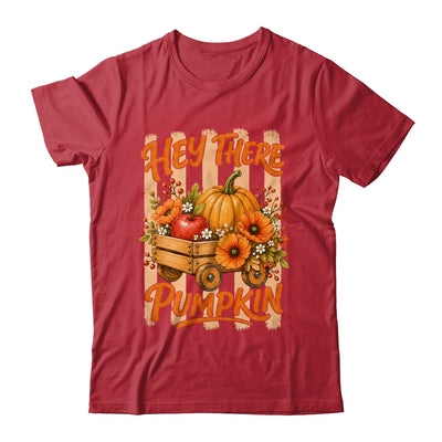 Hey There Pumpkin Striped Fall Autumn Retro Thanksgiving Shirt & Hoodie | teecentury
