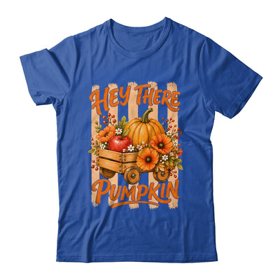 Hey There Pumpkin Striped Fall Autumn Retro Thanksgiving Shirt & Hoodie | teecentury