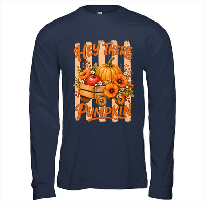Hey There Pumpkin Striped Fall Autumn Retro Thanksgiving Shirt & Hoodie | teecentury