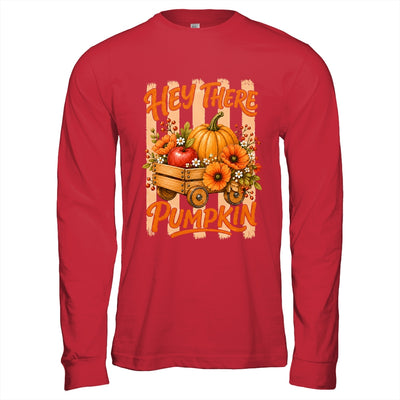 Hey There Pumpkin Striped Fall Autumn Retro Thanksgiving Shirt & Hoodie | teecentury