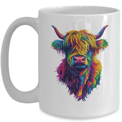 Highland Cow Colorful Lover Design For Girls Women Mom Woman Mug | teecentury