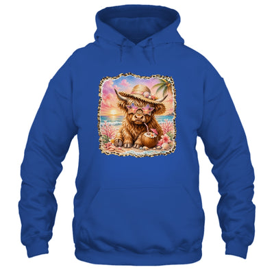 Highland Cow Cute Cow Summer Vibes Leopard Women Girl Shirt & Tank Top | teecentury
