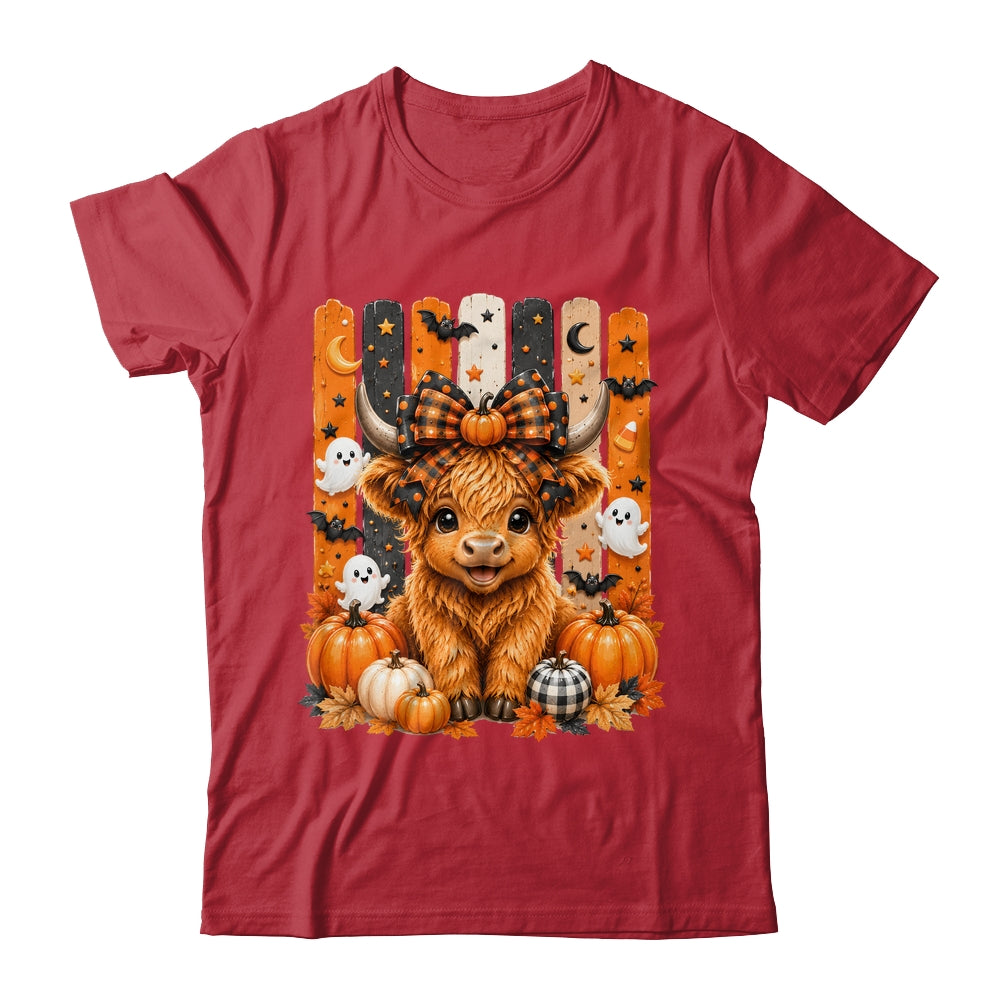 Highland Cow Halloween Spooky Fall Cow Pumpkins Bows Ghosts Shirt & Hoodie | teecentury