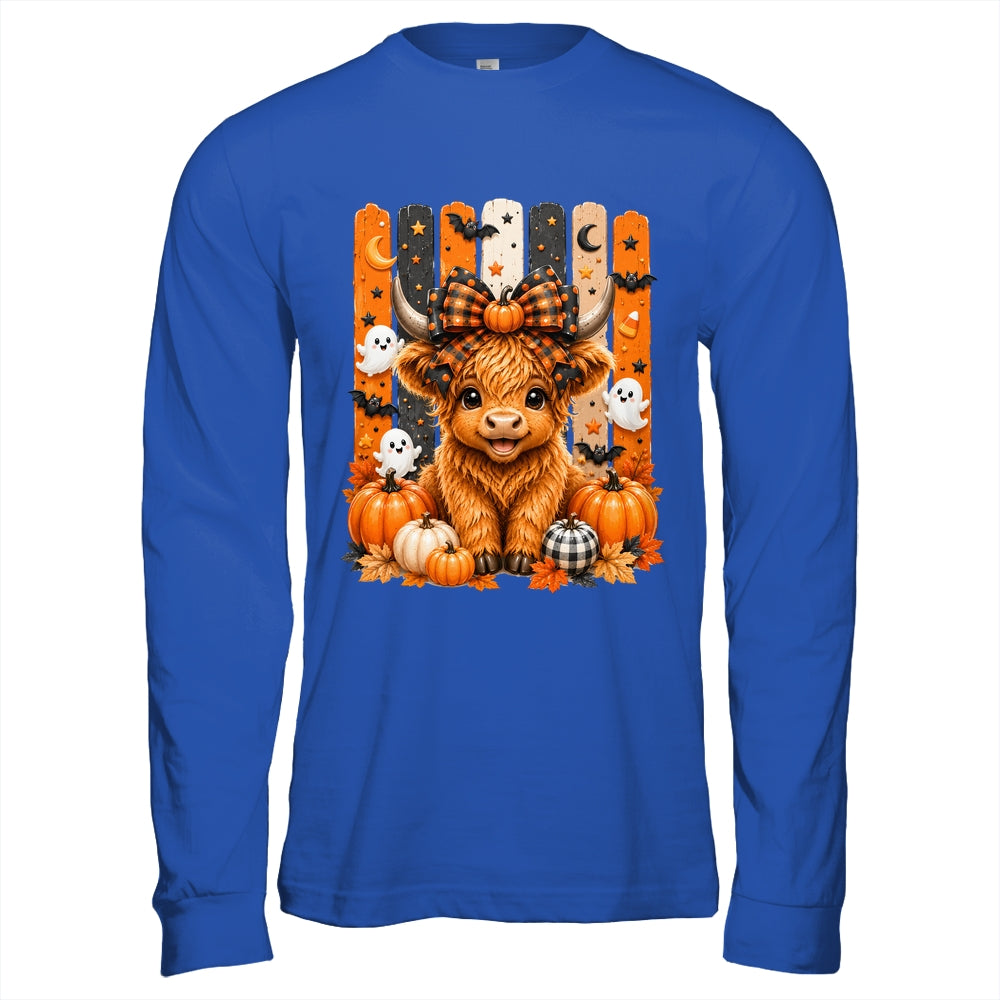 Highland Cow Halloween Spooky Fall Cow Pumpkins Bows Ghosts Shirt & Hoodie | teecentury