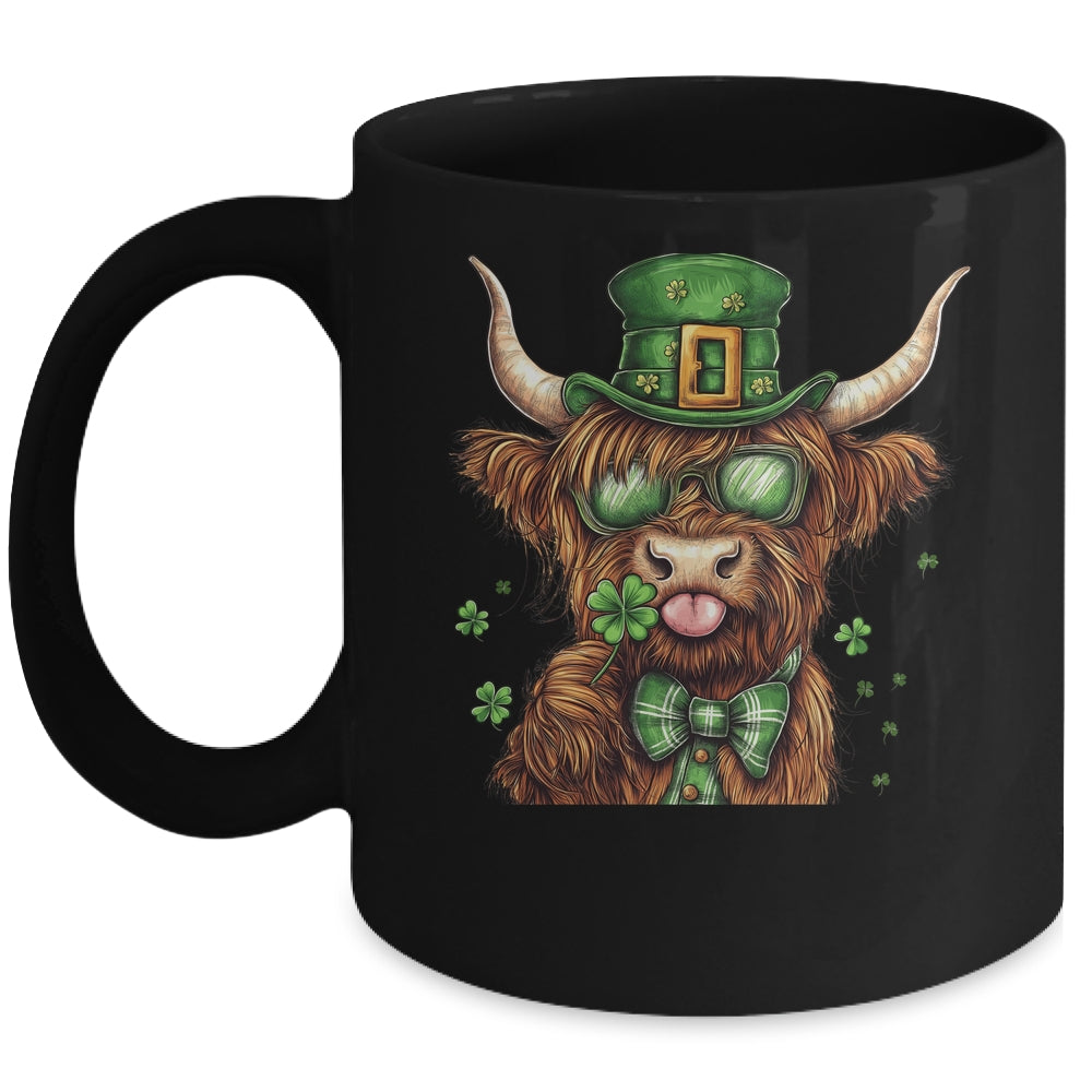 Highland Cow St. Patrick's Day Retro Coquette St Patty's Day Mug | teecentury