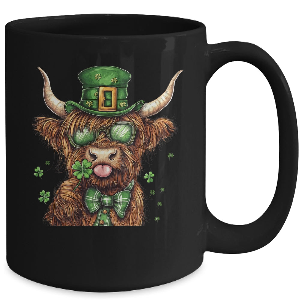 Highland Cow St. Patrick's Day Retro Coquette St Patty's Day Mug | teecentury