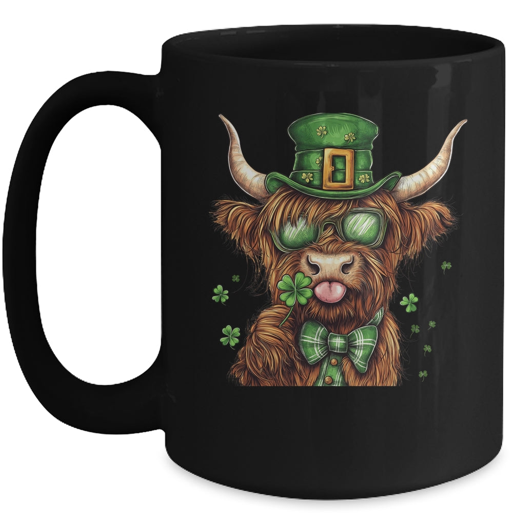 Highland Cow St. Patrick's Day Retro Coquette St Patty's Day Mug | teecentury