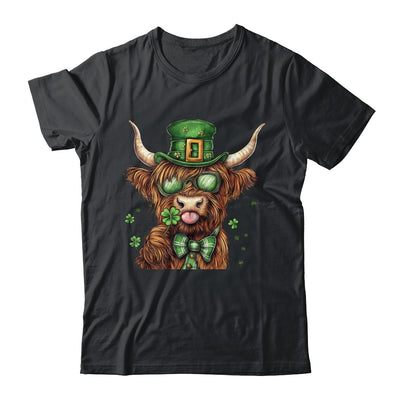 Highland Cow St. Patrick's Day Retro Coquette St Patty's Day Shirt & Sweatshirt | teecentury