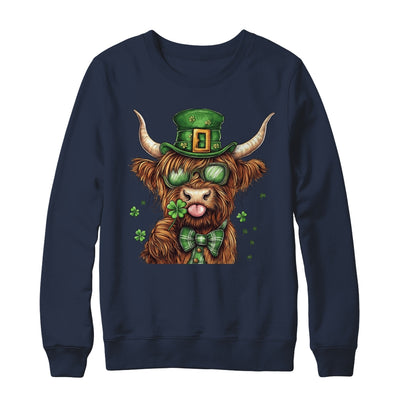 Highland Cow St. Patrick's Day Retro Coquette St Patty's Day Shirt & Sweatshirt | teecentury