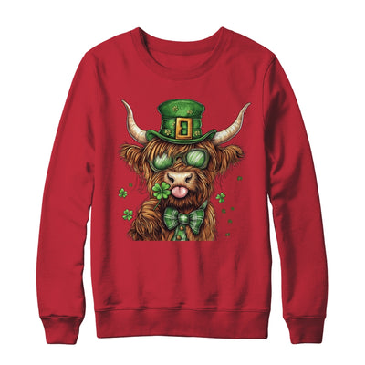 Highland Cow St. Patrick's Day Retro Coquette St Patty's Day Shirt & Sweatshirt | teecentury