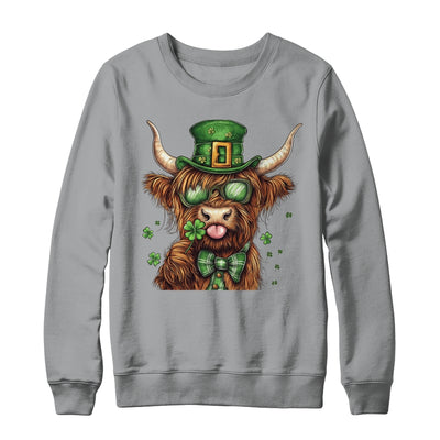Highland Cow St. Patrick's Day Retro Coquette St Patty's Day Shirt & Sweatshirt | teecentury