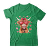 Highland Cow Valentine Coquette Valentine's Day Retro Heart Shirt & Sweatshirt | teecentury