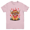 Highland Cow Valentines Funny Hearts Valentine Cow Youth Shirt | teecentury