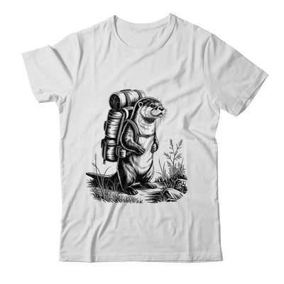 Hiking River Otter Backpacking Animals Funny Men Women Shirt & Tank Top | teecentury