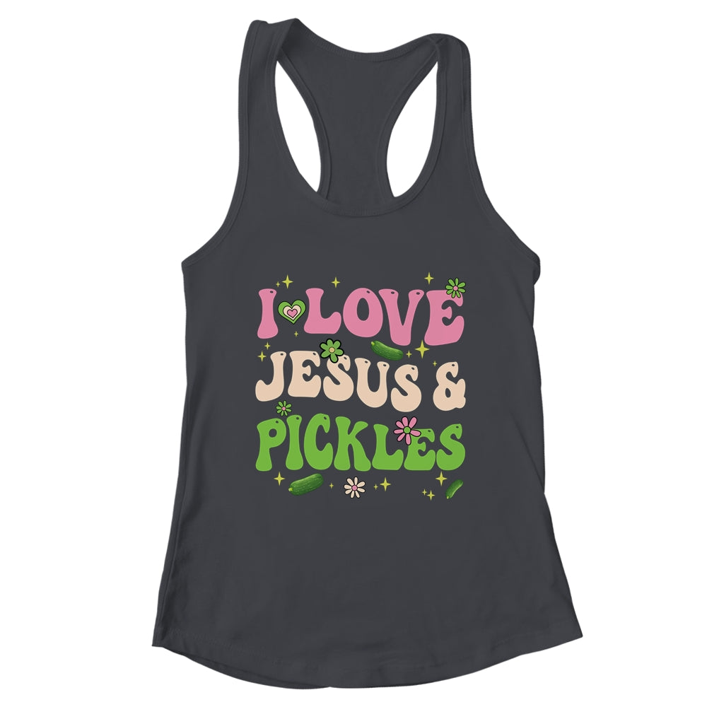 Hippie Groovy I Love Jesus Pickles Cucumber Vegetarian Shirt & Tank Top | teecentury
