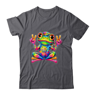 Hippie Tie Dye Frog 70s 60s Costume Peace Sign Men Women Shirt & Tank Top | teecentury