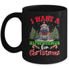 Hippo Xmas Tree Lights I Want A Hippopotamus For Christmas Mug | teecentury
