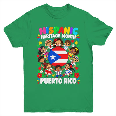Hispanic Heritage Month Puerto Rico Flag Boys Girls Kids Youth Shirt | teecentury