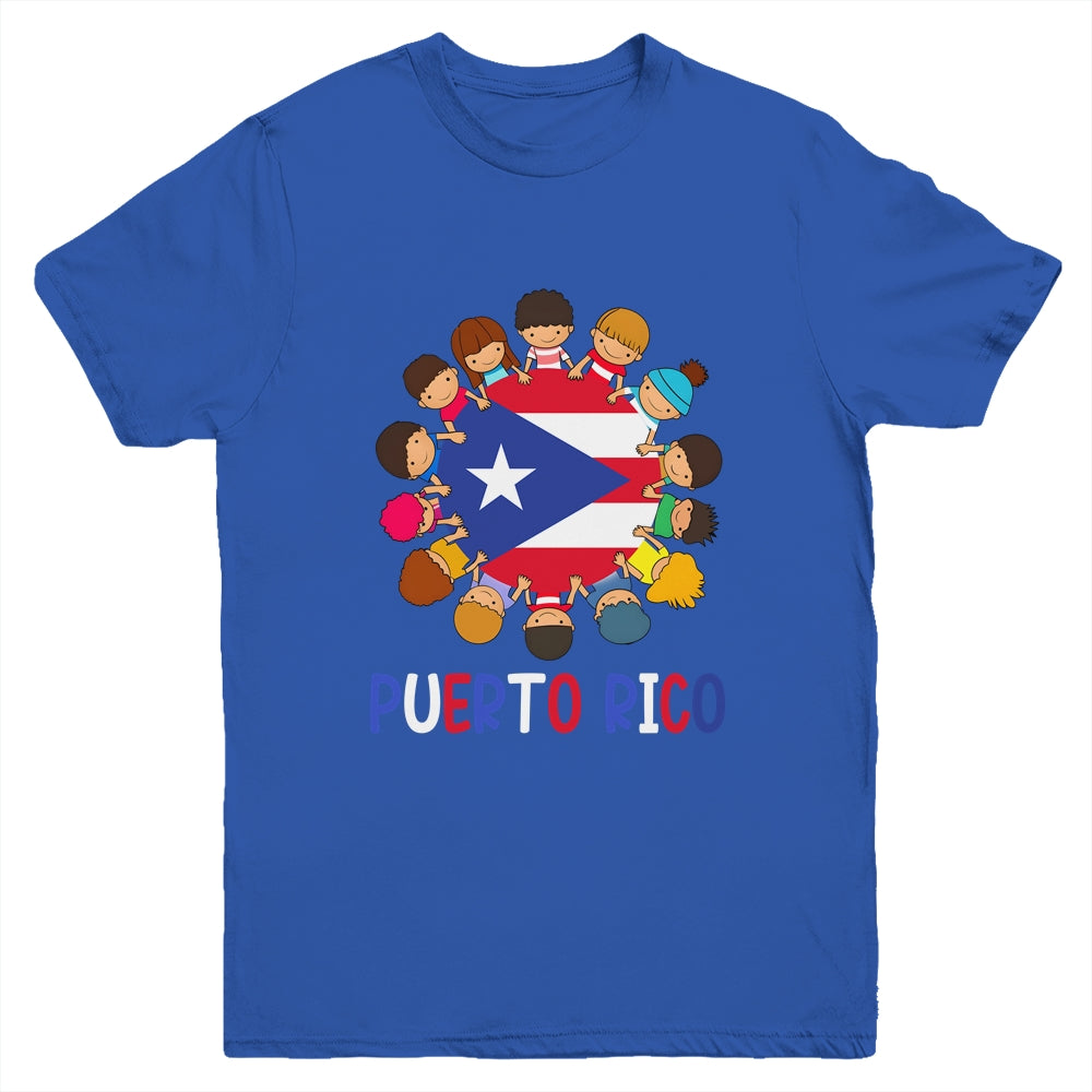 Hispanic Heritage Month Puerto Rico Rican Kids Boys Girls Youth Shirt | teecentury