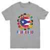 Hispanic Heritage Month Puerto Rico Rican Kids Boys Girls Youth Shirt | teecentury