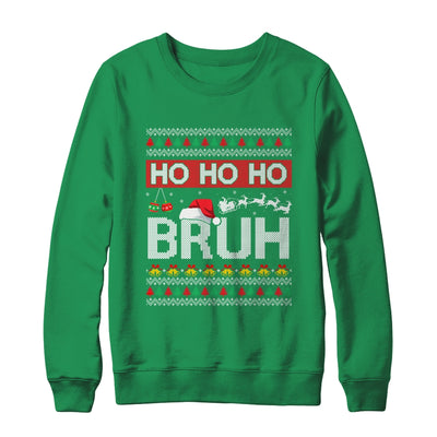 Ho Ho Ho Bruh Funny Christmas Ugly Holiday Santa Hat Shirt & Sweatshirt | teecentury