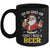 Ho Ho Hold On First I Need A Beer Santa Christmas Funny Mug | teecentury