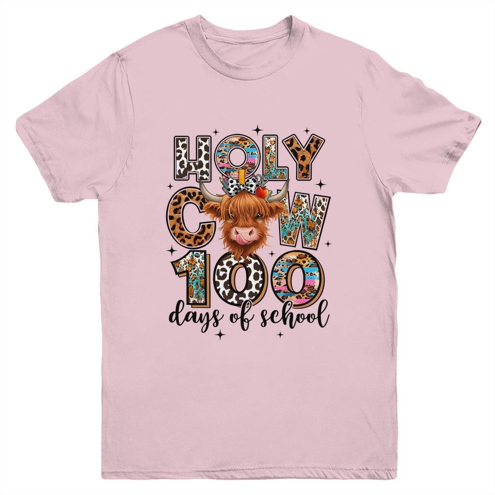 Holy Cow 100 Days Of School 100th Day Smarter Teacher Kids Youth Shirt | teecentury