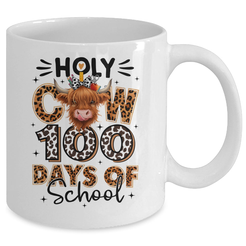 Holy Cow 100 Days Of School Girls 100th Day Teacher Kids Mug | teecentury