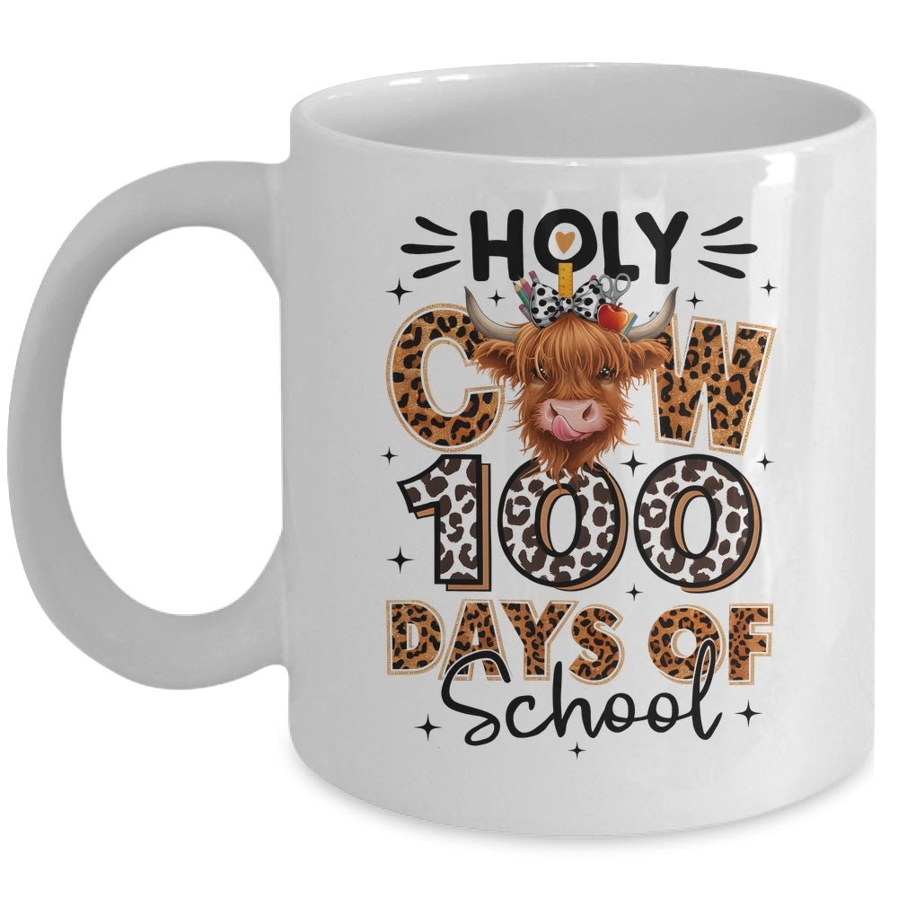 Holy Cow 100 Days Of School Girls 100th Day Teacher Kids Mug | teecentury