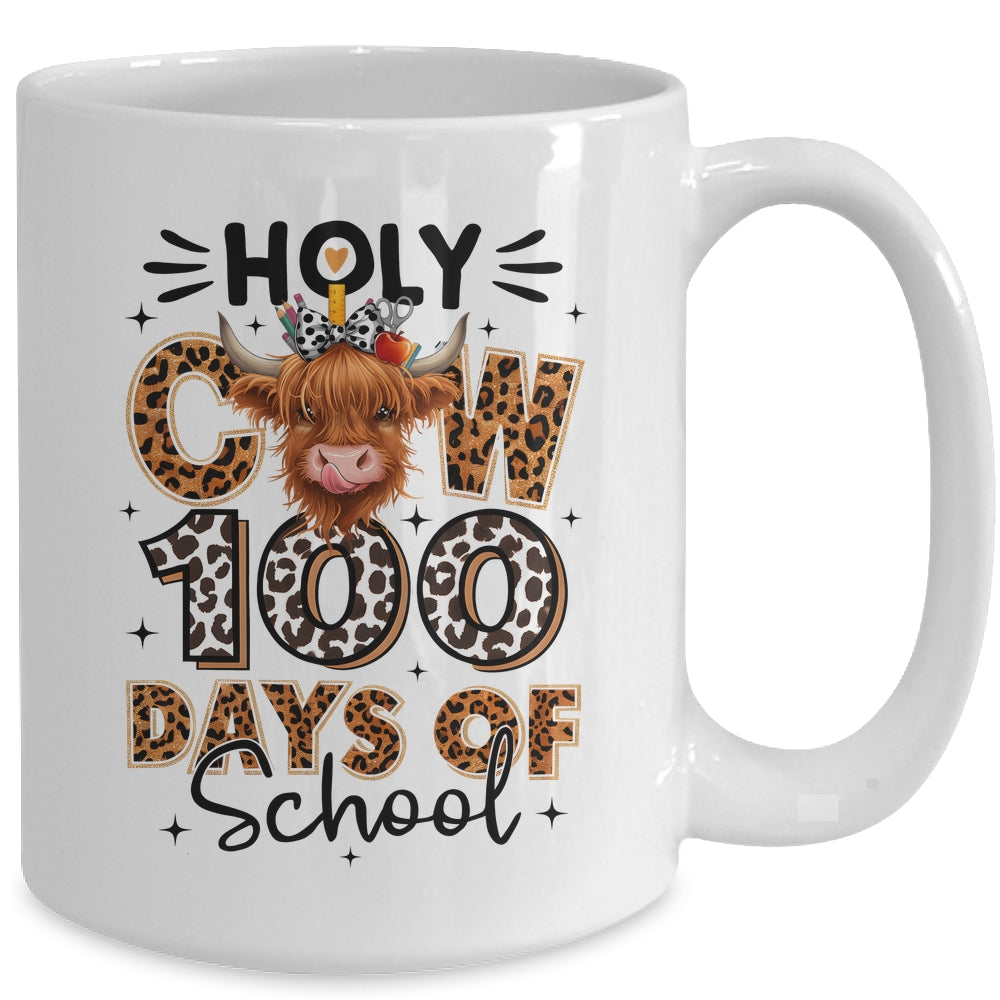 Holy Cow 100 Days Of School Girls 100th Day Teacher Kids Mug | teecentury