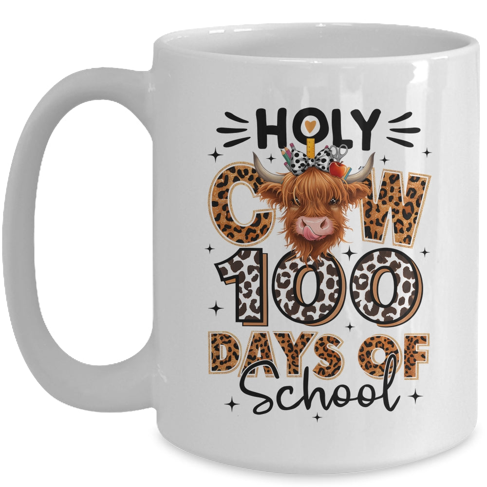 Holy Cow 100 Days Of School Girls 100th Day Teacher Kids Mug | teecentury