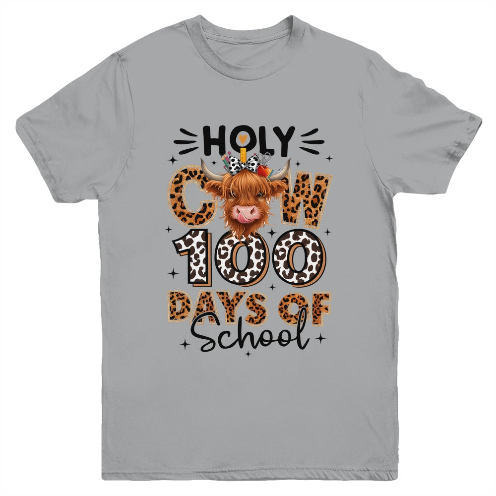 Holy Cow 100 Days Of School Girls 100th Day Teacher Kids Youth Shirt | teecentury