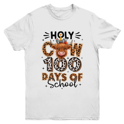 Holy Cow 100 Days Of School Girls 100th Day Teacher Kids Youth Shirt | teecentury