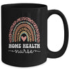 Home Health Nurse Home Care Nursing Rainbow Leopard Mug | teecentury